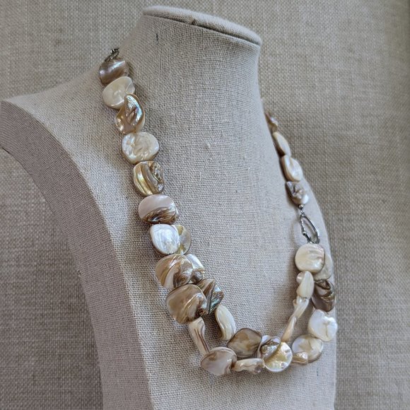 Silpada Vintage Mother of Pearl 2 Strand Necklace - Picture 3 of 9
